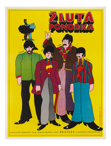 Poster Papel Fotografico The Beatles Yellow Submarine 40x80