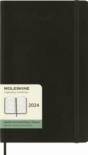 Moleskine Planificador Semanal Horizontal 2024, 12m, Grande