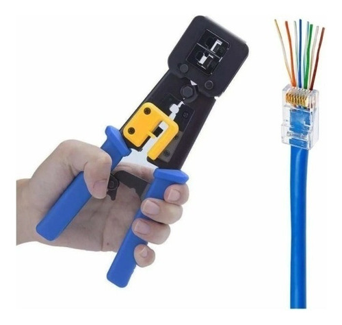 Pinzas De Crimpado Profesional Rj45/rj12 Pass-through Hy1536