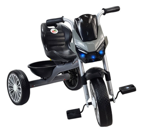 Triciclo Para Niños Diseño Mazinger Con Luz Y Sonido Color Gris
