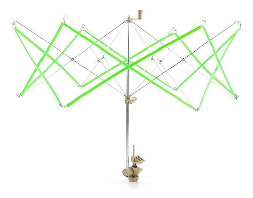 Madejero De Lana Tipo Paraguas Metalico Madejera Verde