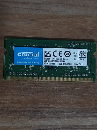 Memoria Ram Ddr3l Para Notebook De 4 Gb 1600mhz