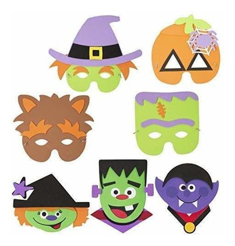 Kit Máscaras Halloween Para Manualidades Infantiles