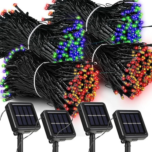 4 Tiras De Luces Solares De 420 Pies Para Exteriores Imperme