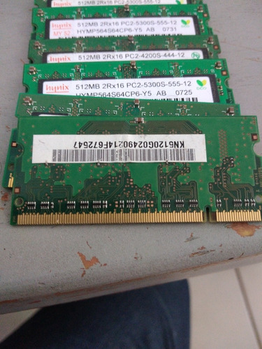 Kit De 9 Memorias Ram De 512 Gb Hynix (Usado)
