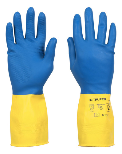 Guantes Latex Limpieza Domestica Chico Neopreno Truper 13297