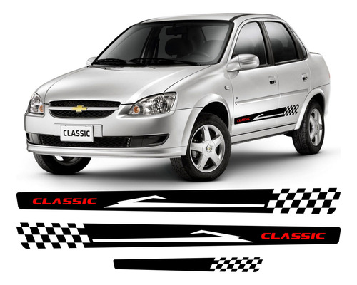 Adesivo Lateral Classic Faixa Corsa Tuning Kit 3 Und Ch142
