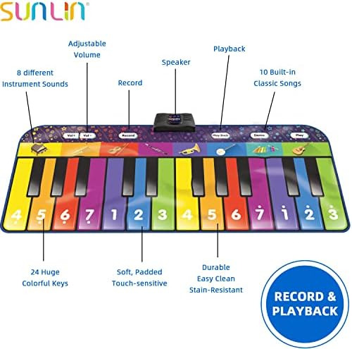 Sunlin Alfombrilla De Piano De Piso De 6 Pies Para Niños Y N