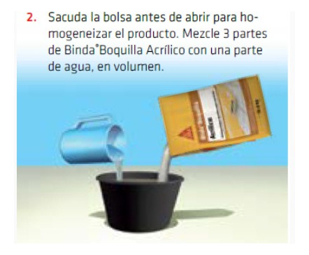 Sika Binda Boquilla Acrílico Mortero Impermeable Blanco 10kg