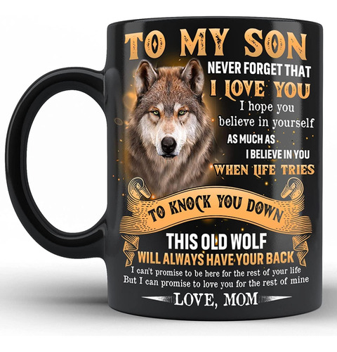 Prezzy To My Son From Wolf Mom Taza Nunca Olvides Que Te Amo