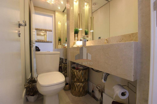 Imagem 4 de 30 de Century Plaza Residence: Apartamento Mobiliado Com 3 Suítes, Varanda Gourmet, À Venda, 107 M² Por R$ 800.000 - Vila Homero Thon - Santo André/sp - Ap1183