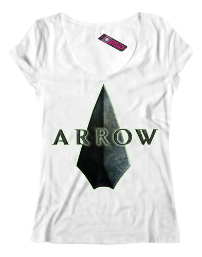 Remera Mujer Arrow Serie Logo Flecha S5 Dtg Premium