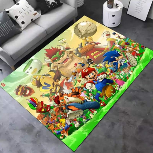 Alfombra Diseño Nintendo Efecto 3d 150x200