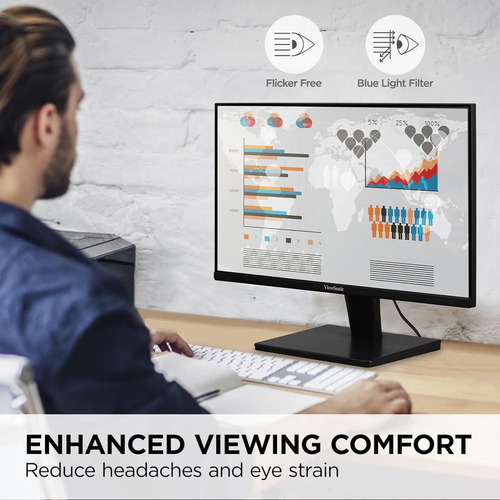 Monitor Viewsonic Vs2447m De 24 Pulgadas Y 1080p Con 75 Hz