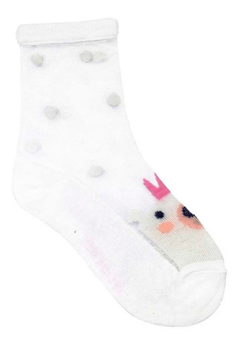 Imagem 2 de 2 de Par De Meias Branco Urso Tam 26 A 30 Pimpolho 92784