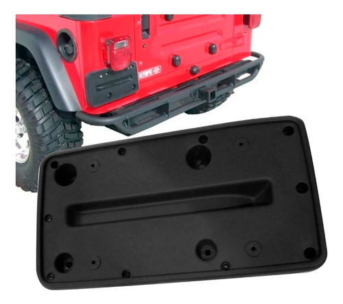 Porta Placas Jeep Wrangler Tj 1997-2000 Defensa Negro