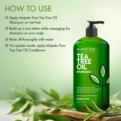 ChampĂș Majestic Pure Tea Tree 473 Ml Hidratante Sin Caspa