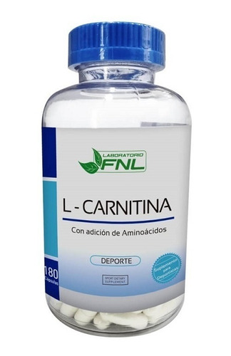 L Carnitina 180 Cap, Quemador De Grasa Fnl, Para 2 Meses