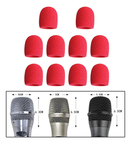 10pcs Microfone De Mão Capa Resistente Para Discursos Salas