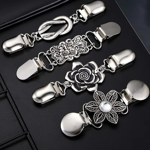 4pcs Vintage Para Suéter,clip Retro Cárdigan,camisa, Broche