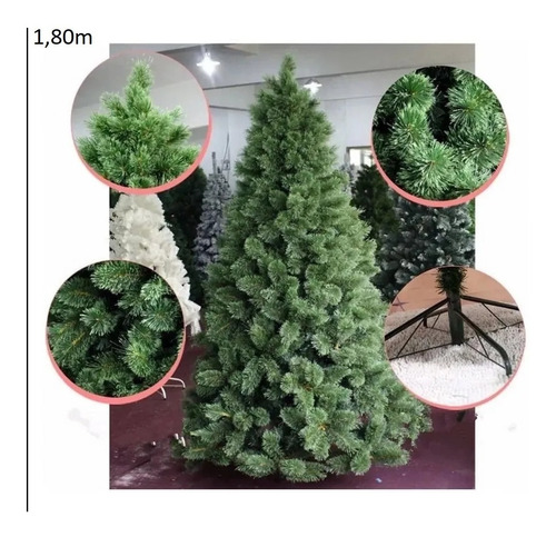 Árvore Pinheiro De Natal Luxo Verde Nevada 1,80m 420 Galhos | Parcelamento  sem juros