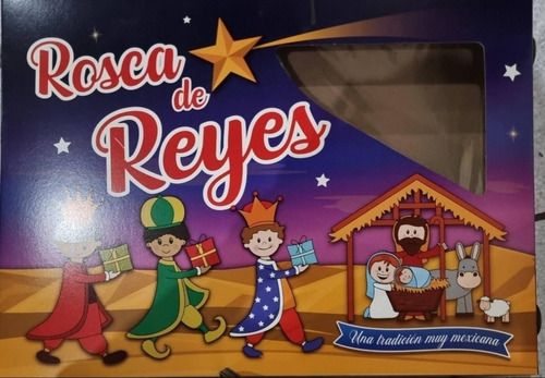 Pieza Caja Para Empacar Rosca De Reyes Mediana