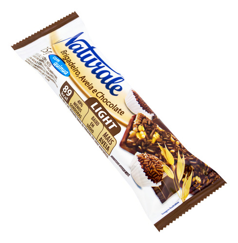 Barra de cereal Naturale sabor brigadeiro, aveia, chocolate e quinua 25 g