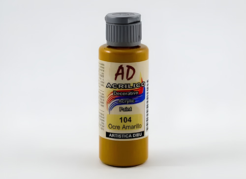 Pintura Acrílica Decorativo Ad 60ml -104 Ocre Amarillo