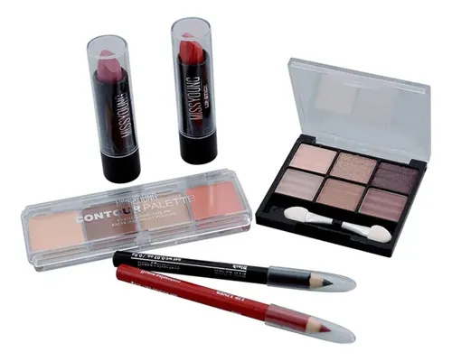 Maletín De Maquillaje Nhome Cosmeticos Incluidos Color Rosa