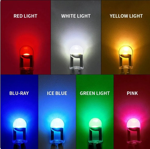 2 Ampolletas Led Cristal Cola De Pez T10 Alta Potencia