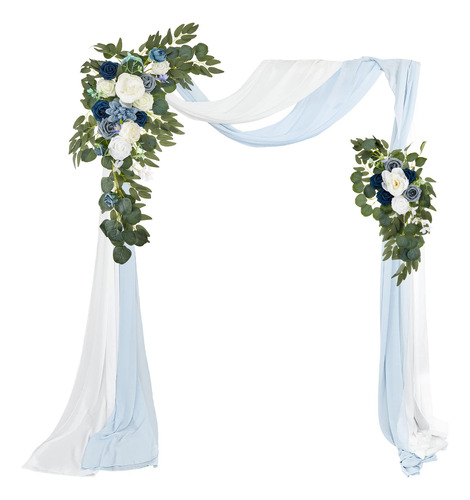 Juego 4 Flor Artificial Arco Boda 2 Guirnalda Para