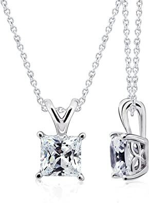 Plata De Ley Platinum-plated Swarovski Zirconia 1 Ct