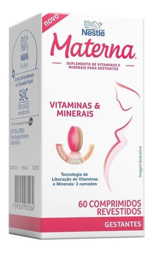 Multivitamínico Materna Nestlé para mujeres embarazadas C/60 comprimidos