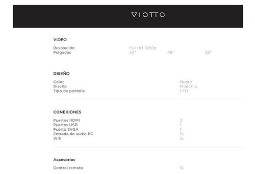 Imagen 3 de 5 de Televisor Lcd-led 43 110v/240v Quantum Viotto