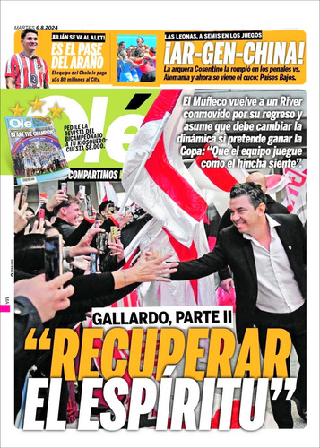 Gallardo Vuelve A River 8/2024 Presentación * Diario Ole