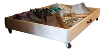Comprar Cajón Con Ruedas Bajo Cama Organizador Zapatos Madera Maciza
