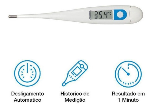 Termometro Digital Clínico Com Beep Febre Adulto E Infantil