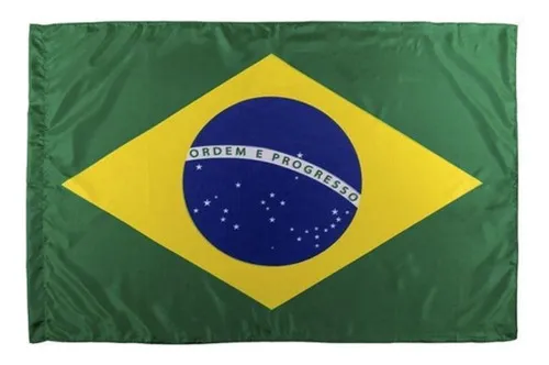 Bandeira Do Brasil Grande 1,50x0,90cm para bastao metro Poliéster