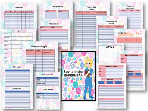 Agenda Enfermera. Pdf. Para Imprimir. Rubia