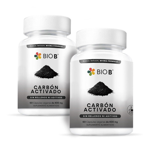 Bio B 2 Pack De 60 Cápsulas De Carbón Activado De Coco 