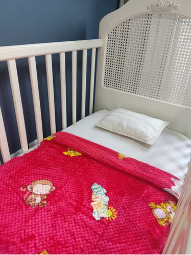 Manta Para Bebê Cobertor Infantil Microfibra 1,0x0,90m Cor Vermelho