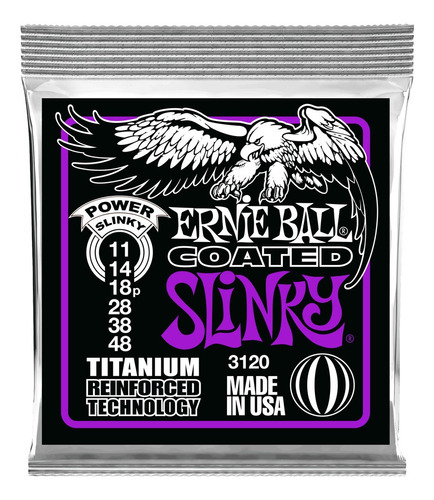 Ernie Ball Cuerdas Guit. Electrica Slinky Rps Coated Titaniu