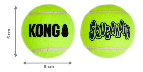 Imagen 2 de 9 de Kong Squeak Air Balls Small Juguete Pelota Perro Pack X3-
