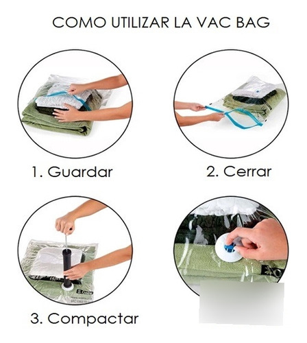 Combo X 3 Bolsas Al Vacio Vac Bag Grande 55x90cm De Ordene