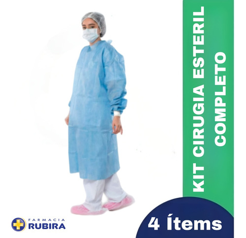 Kit Cirugía Esterilizado Sobretunica Completo (4 Ítems)