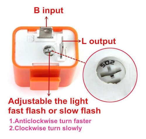 Imagen 4 de 5 de Flasher Luz De Cruce Lucesled Frecuencia Ajustable Para Moto