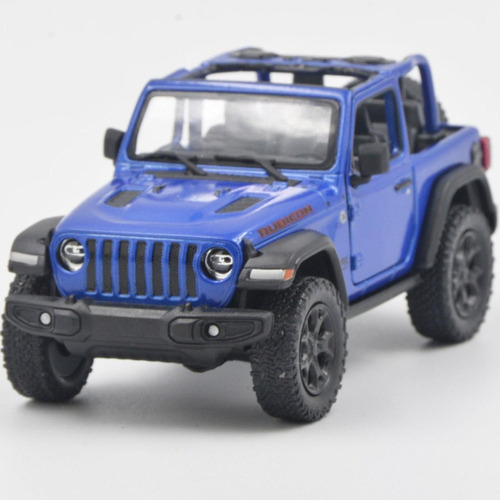 Jeep Wrangler Descapotado Azul Escala 1:34