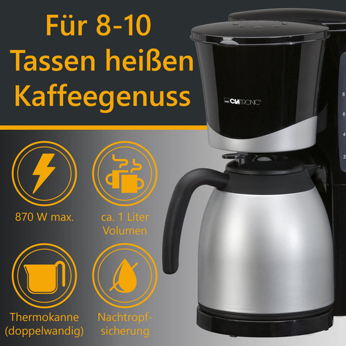 Cafetera Eléctrica Ka 3327 Negra Para 8-10 Tazas Con Jarra T