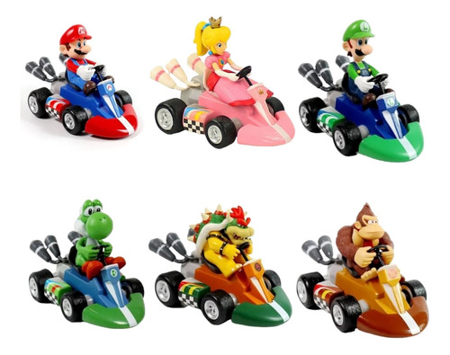 Mario Bros Mario Kart Carros Super Figuras Carrito *6