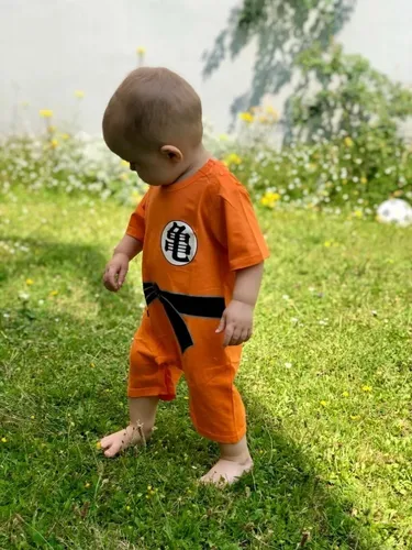 responsabilidad pegatina entregar Mameluco Disfraz Para Bebé Niño Goku Dragon Ball Z Algodón